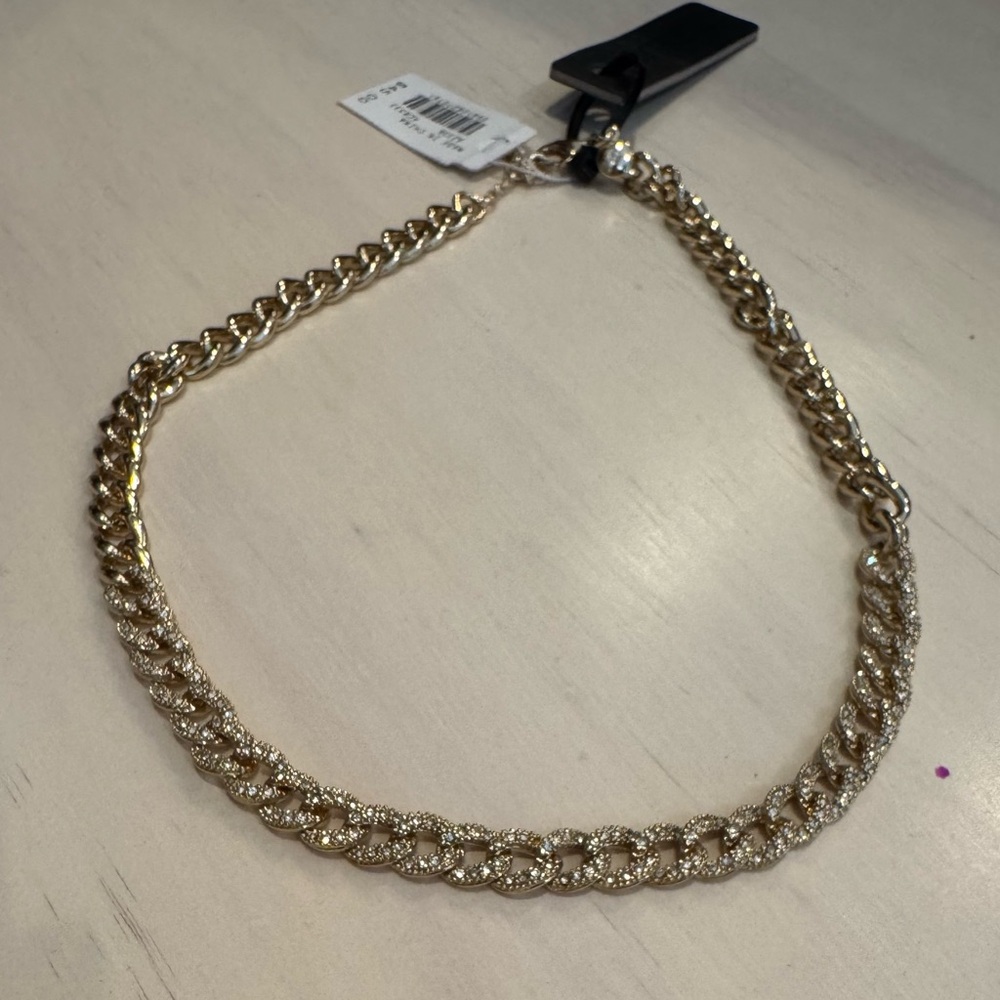 NWT J. Crew Factory Gold Curb Chain Necklace